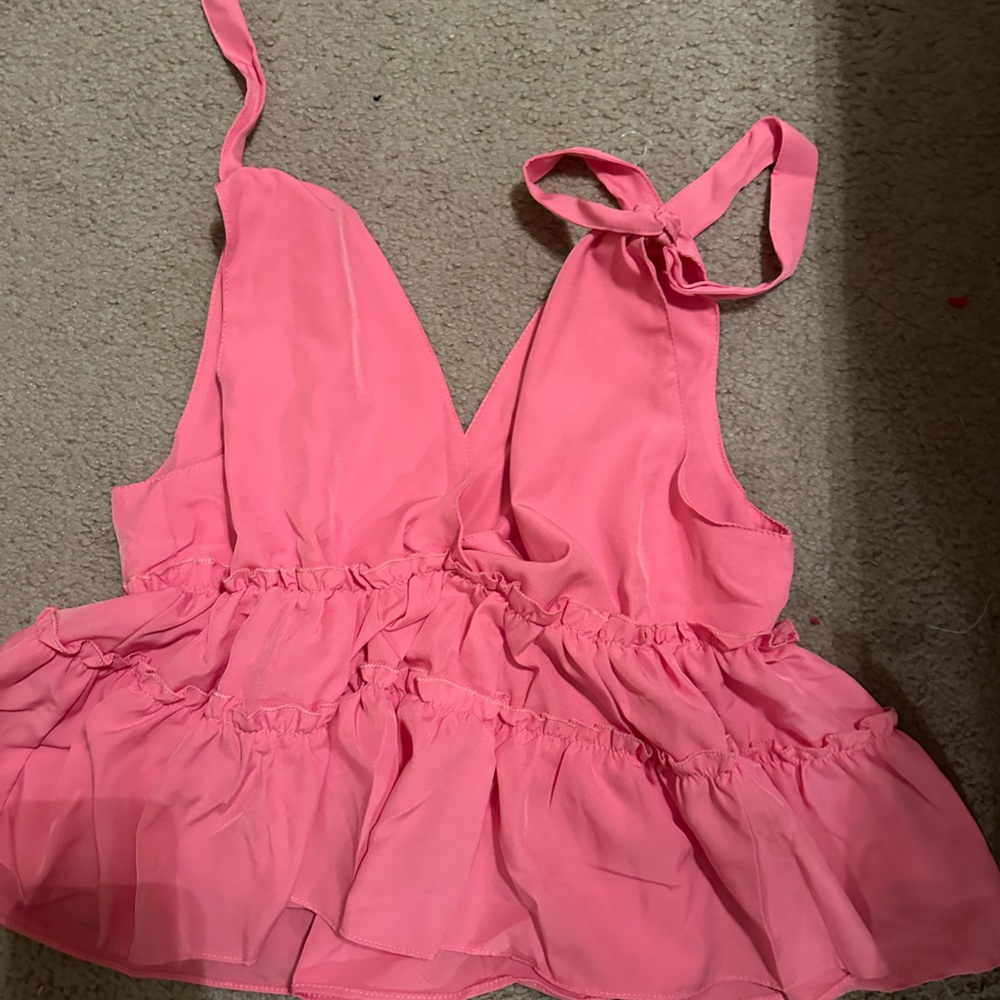 Ruffled tank top